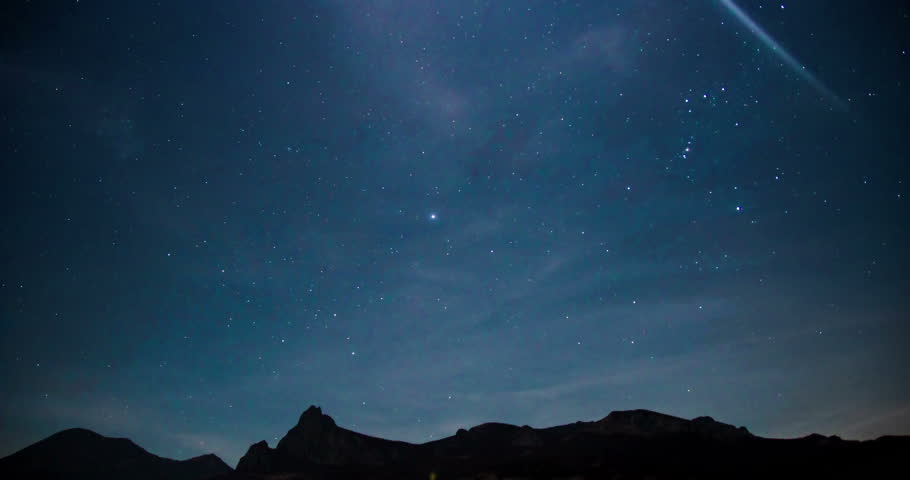 Night sky with stars over the Mountain range | Shutterstock HD Video #25792571