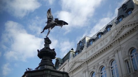 Statue of Eros in Piccadily Circus, London.