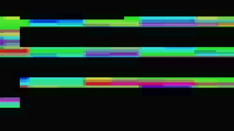 Colorful Bunch of collapsing data. Signal error. Luma matte channel included.