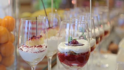 panacota and other panna cotta desserts - rich choise on vip event