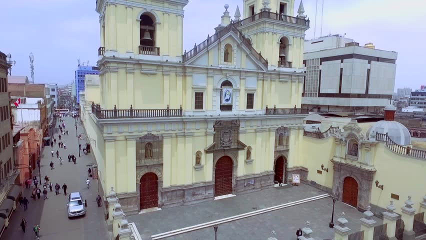 Aerial San Pedro Church Lima Peru