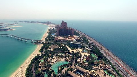 Atlantis, Dubai aerial approaching