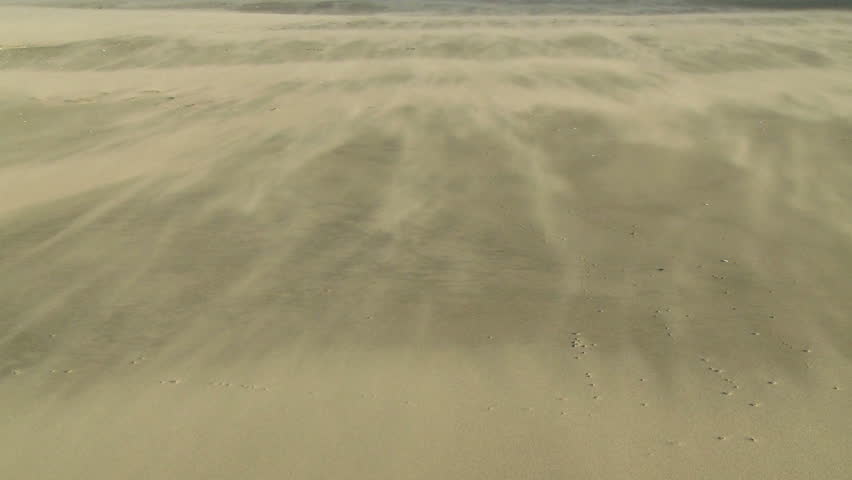 Drifting beach sand