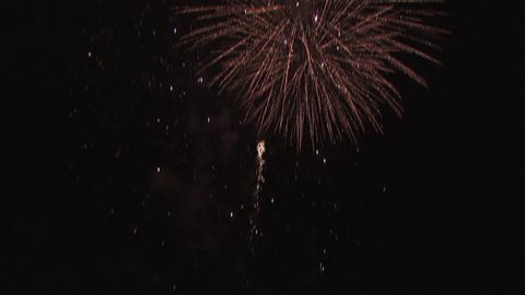 Exploding fireworks , Rio de Janiero, Brazil