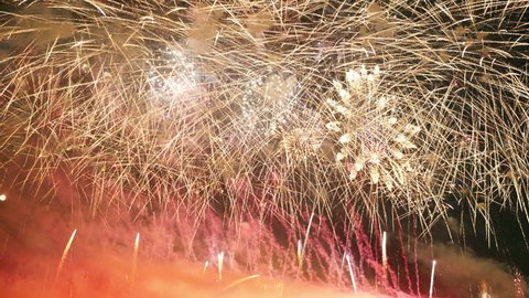 
High quality video of new year fireworks in 4K