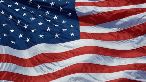 American Flag Usa Background Slow Motion Stock Footage Video (100% ...