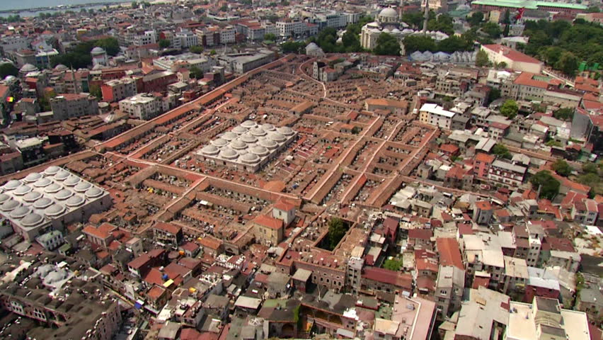 Grand Bazaar - Istanbul from sky- Oldest shopping center in the world