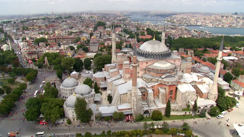 Hagia Sophia Museum from Sky. Istanbul.