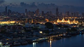 Timelapse of Bangkok Grand palace in sunrise in the morning
Bangkok, Thailand, 4k, video, timelapse