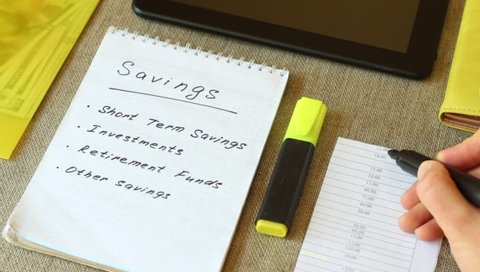 Savings Goal. Emergency fund. Household Budgets and Financial Planning. Organizing Personal Finances