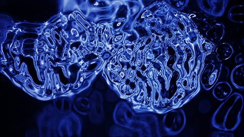 Video Background 1394: Abstract fluid forms pulse, ripple and flow (Loop).