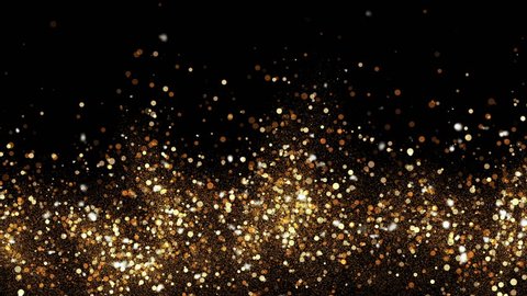Abstract bokeh golden ember particles. HD animation with abstract sparkles. Motion background.