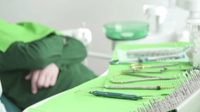 Close-Up Of Dentist Using Dental And Surgical Instruments
good for Video banner, Dentist Equipment - Dental Care