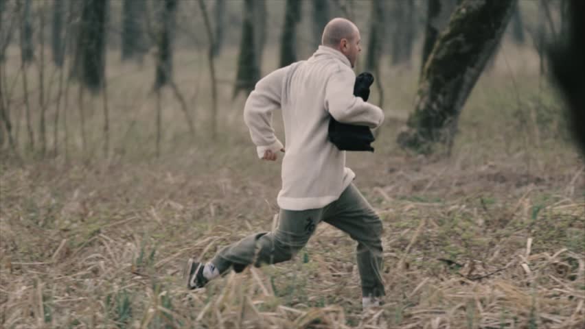 Man Running Away In The Stock Footage Video 100 Royalty Free Shutterstock