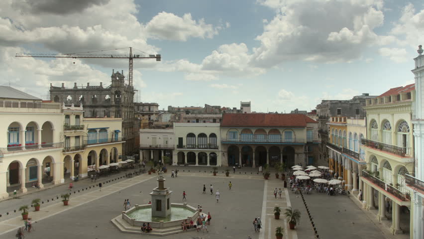 placa vieja timelapse shot from a roof terrace, havana, cuba