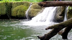 Landscape video, Chet Sao Noi Waterfall National Parkl in rainforest at Saraburi province, Thailand