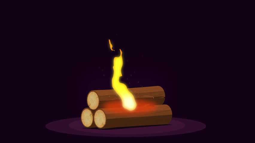 Bonfire - camping, burning woodpile. 3D render | Shutterstock HD Video #25928657