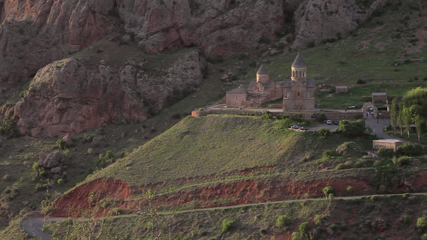 a famous NORAVANK Church in Armenia, Caucasus, distant shot