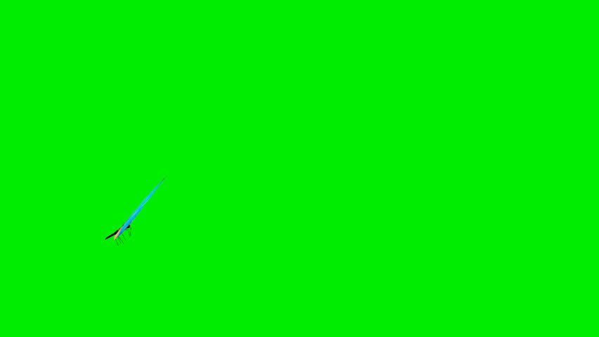 A blue butterfly flies along the screen on a green background  | Shutterstock HD Video #25947578