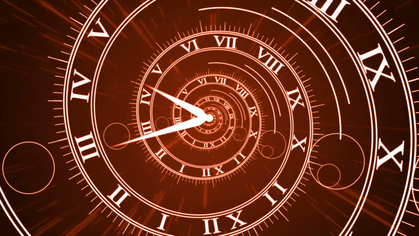 Animation of Infinity Time Clock Stock Footage Video (100% Royalty-free