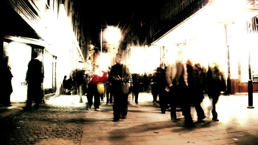 Time-lapse night street