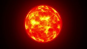 Sun on Fire HD Animation Loop