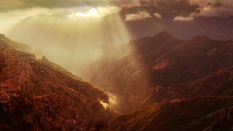 timelapse of the incredible copper canyon (Barrancas del Cobre), northern mexico.