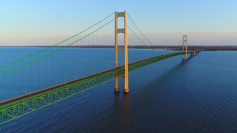 Spanning the very heart of the Great Lakes, stands an engineering marvel and a vast structure of ethereal beauty, a bridge to rival the Golden Gate. This is the Mackinac Bridge,
