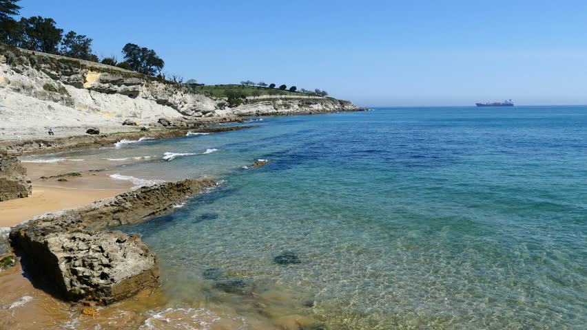 Beach of Santander, Cantabria, Spain. Filmed in April 2017.