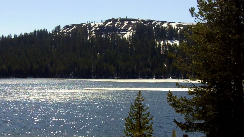 Lake Alpine in the Sierra Nevada mountains near Arnold, California in Spring.