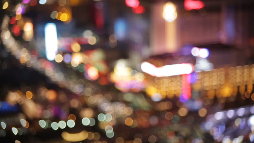 Las Vegas Nevada unfocused city view at night