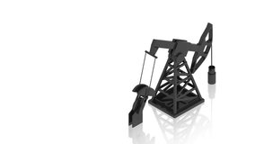 3D animation of car with oil derrick for use in presentations, manuals, design, etc.