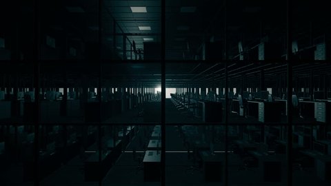 Night Office. Loop animation.