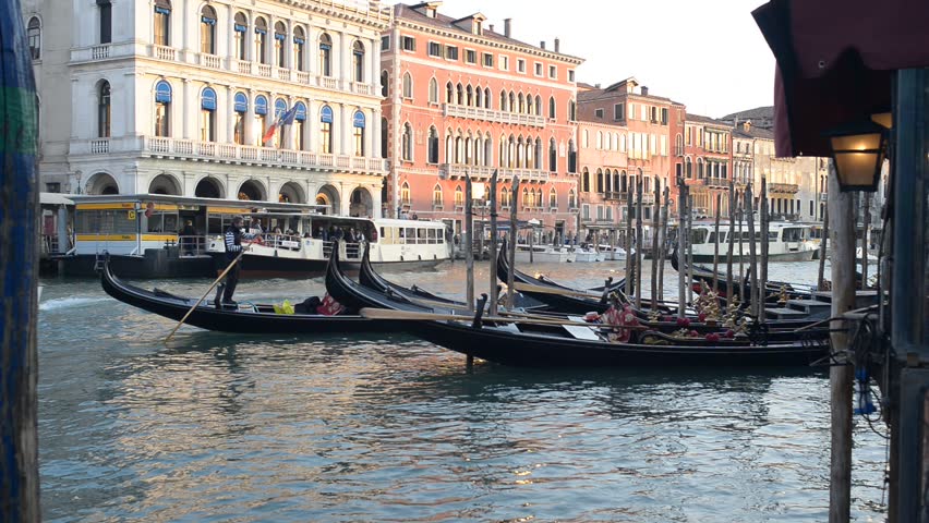 venice february 14 2015 gondolas on Stock Footage Video (100% Royalty-free)...