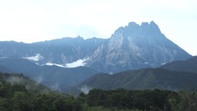 Footage of Mountain Kinabalu in Sabah Borneo, Malaysia