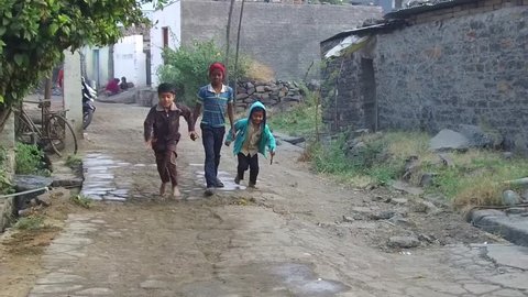 SALUNKWADI, INDIA - January 18, 2017: People daily lifestyle in rural village Salunkwadi, Ambajogai, Beed, Maharashtra, India, Southeast Asia.