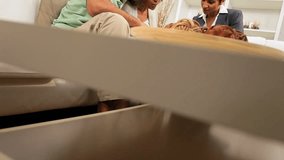 Senior African American couple discussing finances independent business advisor home - Powered by Shutterstock - Get 15% off with code: PIKWIZARD15