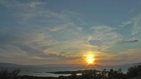 Time lapse of a sunset over the Atlantic seen from Skye, Scotland