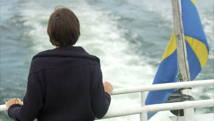 A woman on a boat