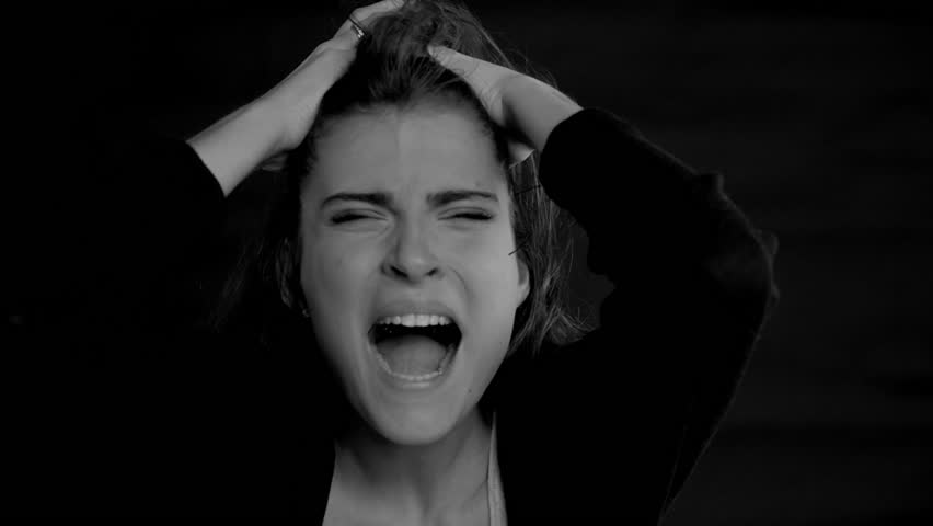 image of screaming woman