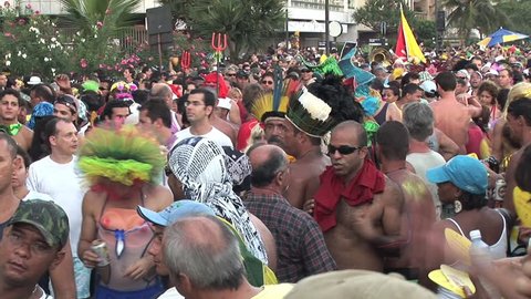  BRAZIL--RIO DE JANEIRO/SAO PAULO -  CIRCA 2010:  Crowd Dancing At Carnival