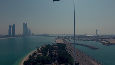 UAE flag reveal aerial footage