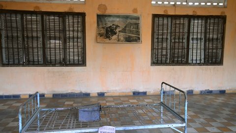 PHNOM PENH, CAMBODIA - 10th MARCH, 2017:  Tuol Sleng Genocide Museum S-21 in Phnom Penh, Cambodia, Asia.