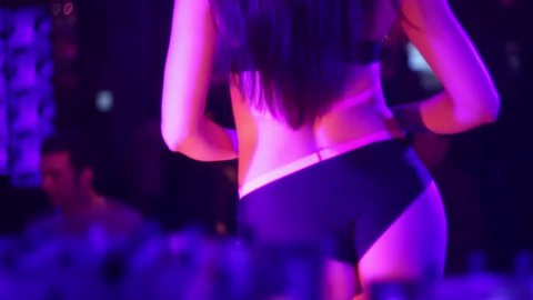 Girl dance in night club