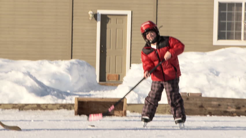 Four Young Kids Play Hockey Stock Footage Video (100% Royalty-free ...