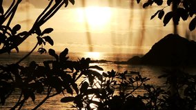 Golden evening over the shores of Nicaragua