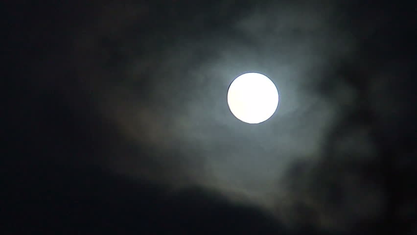 Full moon with clouds three  | Shutterstock HD Video #260536