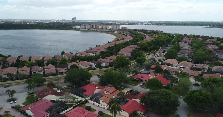 Aerial Footage of the Sand Lake Road Area, Dr. Phillips, Orlando FL
