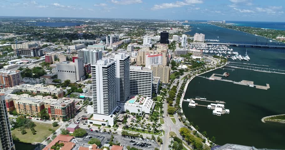 Aerial Footage of West Palm Beach, Florida