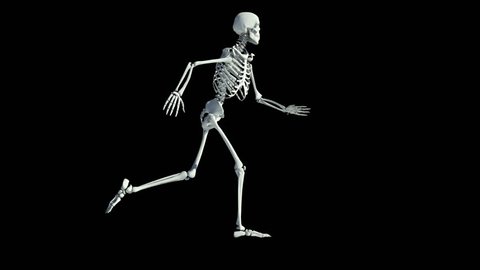 Skeleton Running Fast Loops Stock Footage Video (100% Royalty-free ...